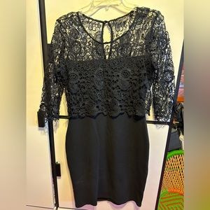 Mlle Gabrielle Black dress w/Lace